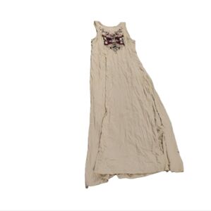 Chaser Embellished Maxi Dress Sleeveless In Muslin Sz M